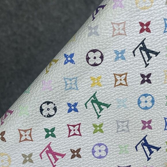 Louis Vuitton White Multicolor Coated Canvas Monogram Zippy Wallet Murakami - Picture 4 of 16